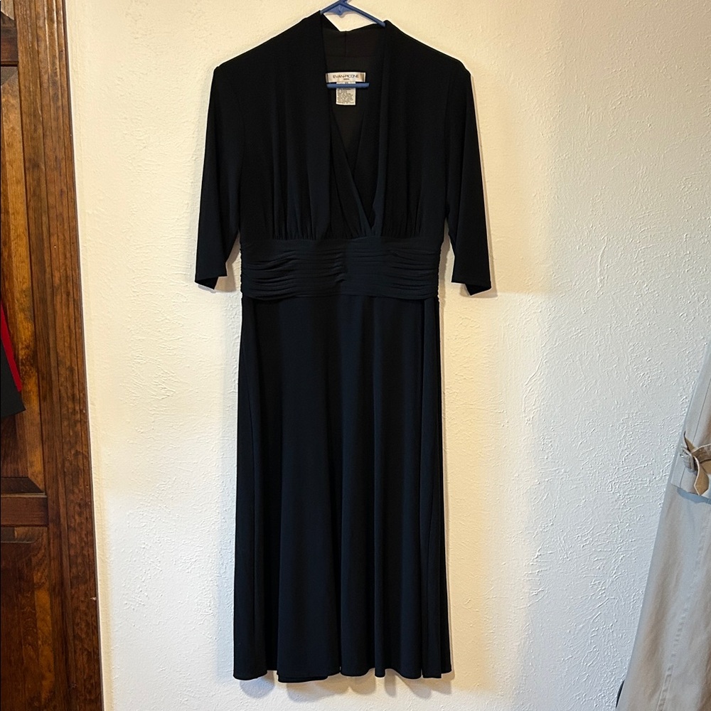 Evan Picone Black Long Sleeve Dress